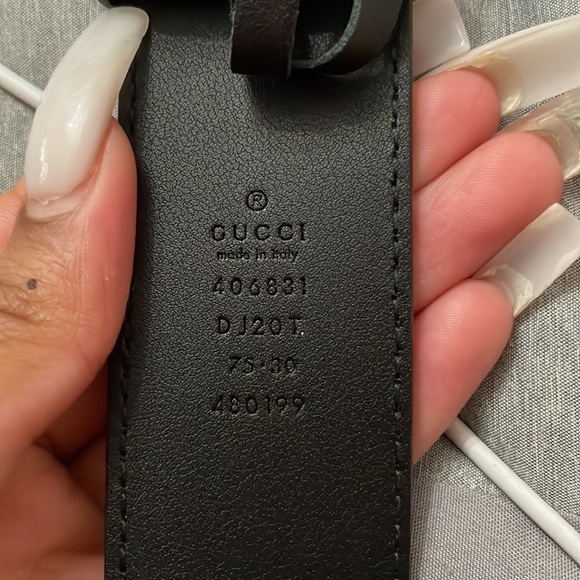 Black leather Gucci belt - Picture 3 of 5